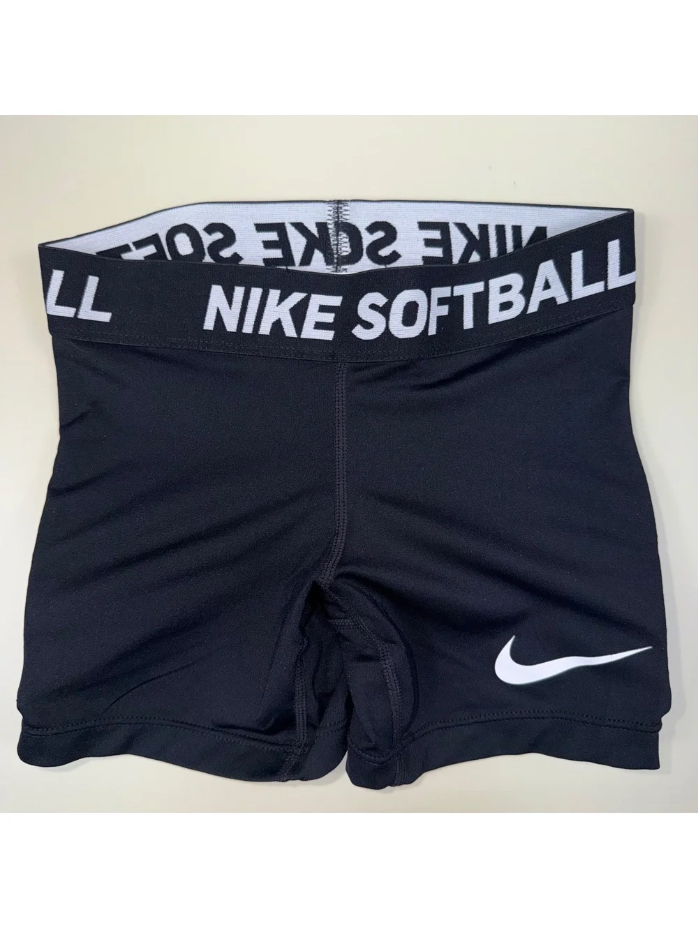 Nike Dri-FIT Softball Girls Compression Sliding Shorts Black Padded Small